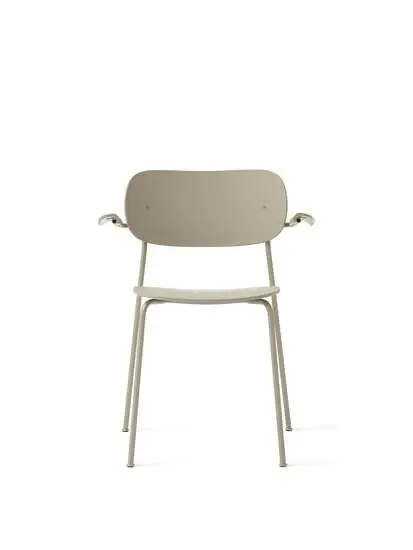 Audo Copenhagen - Co Dining Chair w/Armrest, Outdoor, Recycled Plastic, Olive Steel Base, Olive Seat, Olive Backrest, Olive Arms