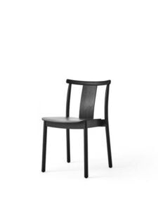 Audo Copenhagen - Merkur, Dining Chair, Black Painted Oak Base, Black Painted Oak Seat and Backrest