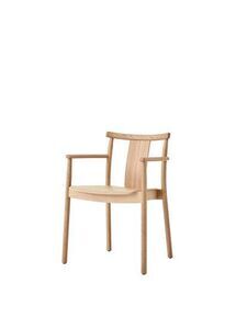 Audo Copenhagen - Merkur, Dining Chair w/Armrest, Natural Oak Base, Natural Oak Seat, Backrest and Armrest