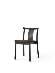 Audo Copenhagen - Merkur, Dining Chair, Black Painted Oak Base, Black Painted Oak Backrest, Upholstered Seat PC2T, EU/US - CAL117 Foam, 0370 (Green), Hallingdal, Hallingdal, Kvadrat