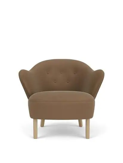 Audo Copenhagen - Ingeborg, Lounge Chair, Oak Legs, Upholstered With PC4T, Natural Oak, EU - HR Foam, 1103 (Brown), Grand Mohair, Grand Mohair, Danish Art Weaving