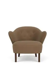 Audo - Ingeborg, Lounge Chair, Oak Legs, Upholstered With PC4T, Dark Stained Oak, EU - HR Foam, 1103 (Brown), Grand Mohair, Grand Mohair, Danish Art Weaving