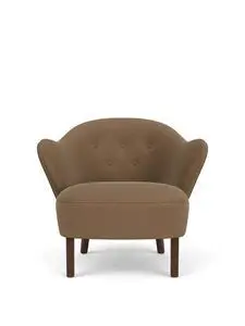 Audo Copenhagen - Ingeborg, Lounge Chair, Oak Legs, Upholstered With PC4T, Dark Stained Oak, EU - HR Foam, 1103 (Brown), Grand Mohair, Grand Mohair, Danish Art Weaving