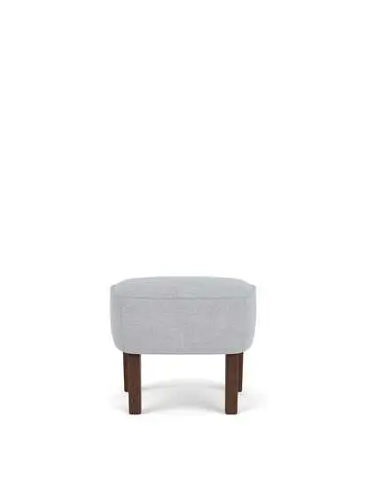 Audo Copenhagen - Ingeborg, Ottoman, Oak Legs, Upholstered With PC3T, Dark Stained Oak, EU - HR Foam, 0751 (Blue), Fiord, Fiord, Kvadrat