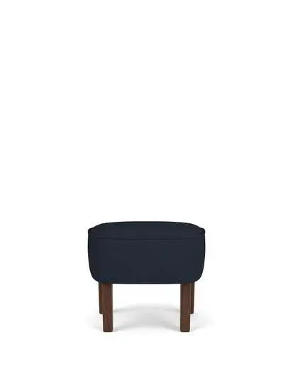 Audo Copenhagen - Ingeborg, Ottoman, Oak Legs, Upholstered With PC3T, Dark Stained Oak, EU - HR Foam, 0782 (Blue), Fiord, Fiord, Kvadrat