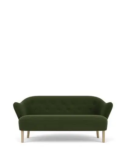 Audo Copenhagen - Ingeborg, Sofa, Oak Legs, Upholstered With PC4T, Natural Oak, EU - HR Foam, 8205 (Dark Green), Grand Mohair, Grand Mohair, Danish Art Weaving