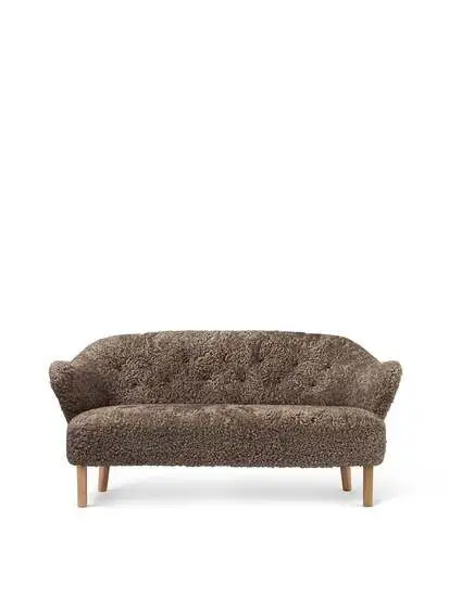 Audo Copenhagen - Ingeborg, Sofa, Oak Legs, Upholstered With PC3L, Natural Oak, EU - HR Foam, Sheepskin Curly (Sahara), Sheepskin Curly, Skandilock