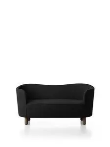 Audo Copenhagen - Mingle, Sofa, Oak Legs, Upholstered With PC3T, Dark Stained Oak, EU - HR Foam, 0182 (Black), Vidar, Vidar, Kvadrat