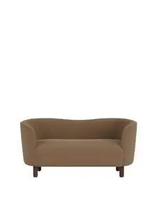 Audo Copenhagen - Mingle, Sofa, Oak Legs, Upholstered With PC4T, Dark Stained Oak, EU - HR Foam, 1103 (Brown), Grand Mohair, Grand Mohair, Danish Art Weaving