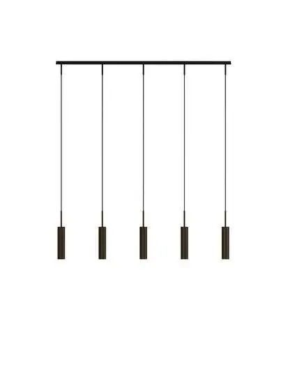 Audo Copenhagen - Tubulaire Rail Pendant, 5, Aluminium,  Anodized Bronzed, CE