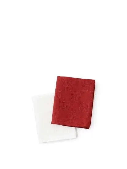 Audo Copenhagen - Papilio Tea Towel, 40x64, Burnt Sienna/White, 2-pack