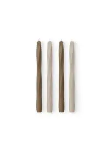 Audo Copenhagen - Twist Tapered Candle,  H30, Ivory, Set of 4 pcs