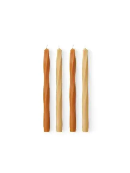 Audo Copenhagen - Twist Tapered Candle,  H30, Warm, Set of 4 pcs