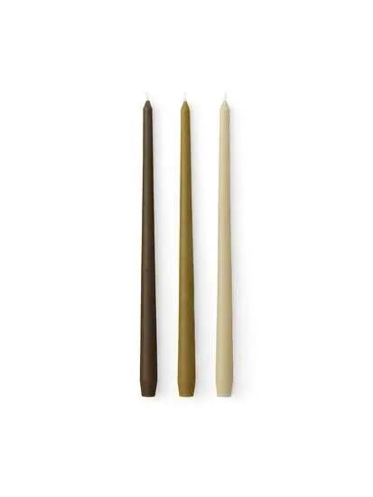 Audo Copenhagen - Spire Smooth Tapered Candle, H38, Neutral, Set of 6 pcs