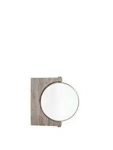 Audo Copenhagen - Pepe Marble Mirror, Wall, Brass / Wood Grain Marble