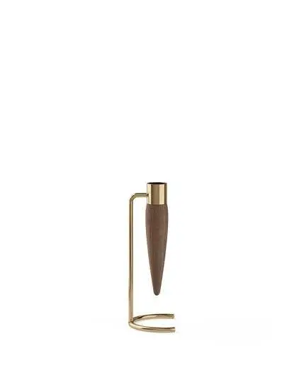 Audo Copenhagen - Umanoff, Candle Holder, Polished Brass/Walnut
