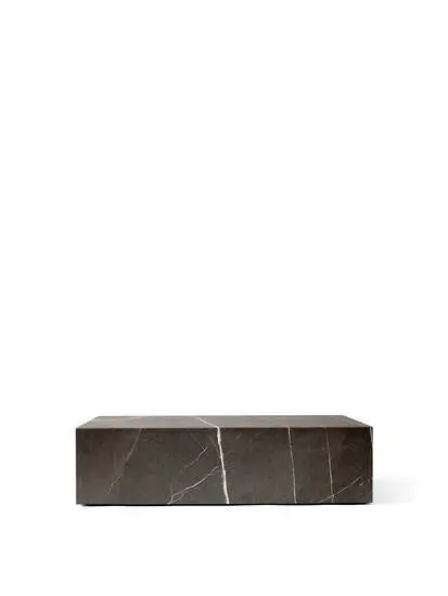 Audo Copenhagen - Plinth Low, Grey Kendzo - Marmor sofabord eller skulptur