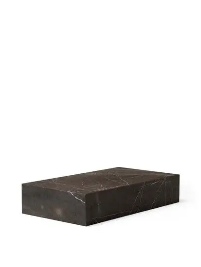 Audo Copenhagen - Plinth Grand, Grey Kendzo - Marmor sofabord