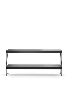 Audo Copenhagen - Zet, Storage System, H70, L150, Black Steel Base, Black Oak Shelf