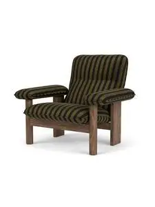 Audo Copenhagen - Brasilia Lounge Chair, Solid Walnut Base, PC4T, EU/US - CAL117 Foam, FCL7029/04 (Roseau), Cabanon Soft, Cabanon Soft, Designers Guild