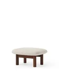 Audo Copenhagen - Brasilia Ottoman, Solid Dark Stained Oak Base, PC2T, EU/US - CAL117 Foam, 0011 (White), Moss, Moss, Sahco, Kvadrat