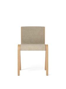 Audo Copenhagen - Ready, Dining Chair, Oak Base, Upholstered Front, PC0T, Natural Oak, EU/US - CAL117 Foam, 02 (Beige), Bouclé, Bouclé, Audo