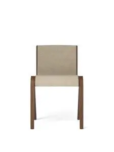 Audo Copenhagen - Ready, Dining Chair, Oak Base, Upholstered Front, PC0T, Red Stained Oak, EU/US - CAL117 Foam, 02 (Beige), Bouclé, Bouclé, Audo
