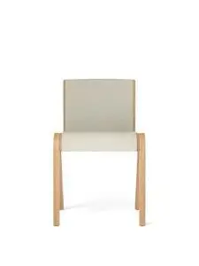 Audo Copenhagen - Ready Dining Chair, Oak Base, Upholstered Front, PC2T, Natural Oak, EU/US - CAL117 Foam, 0200 (Beige), Hallingdal, Hallingdal, Kvadrat