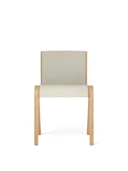 Audo Copenhagen - Ready Dining Chair, Oak Base, Upholstered Front, PC2T, Natural Oak, EU/US - CAL117 Foam, 0200 (Beige), Hallingdal, Hallingdal, Kvadrat