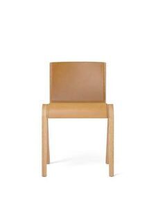 Audo Copenhagen - Ready Dining Chair, Oak Base, Upholstered Front, PC1L, Natural Oak, EU/US - CAL117 Foam, 0250 (Cognac), Dakar, Dakar, Nevotex