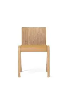 Audo Copenhagen - Ready Dining Chair, Natural Oak Base, Upholstered Seat, EU/US - CAL117 Foam, 0250 (Cognac), Dakar, Nevotex