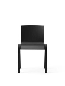 Audo Copenhagen - Ready Dining Chair, Black Painted Oak Base, Upholstered Seat, EU/US - CAL117 Foam, 0842 (Black), Dakar, Nevotex