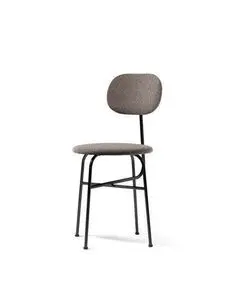 Audo Copenhagen - Afteroom Plus, Dining Chair, Steel Base, Upholstered Seat and Back PC4T, Black Base, EU/US - CAL117 Foam, T14012/001 (Marcassin), Doppiopanama, Doppiopanama, Dedar