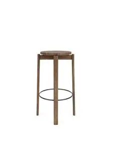 Audo Copenhagen - Passage Bar Stool, Walnut, Black Ring