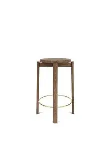 Audo Copenhagen - Passage Counter Stool, Walnut, Brass Ring