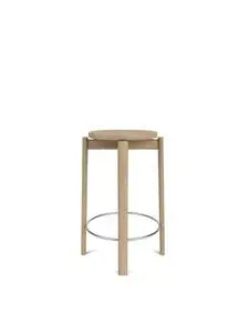 Audo Copenhagen - Passage Counter Stool, Natural Oak, Stainless Steel Ring