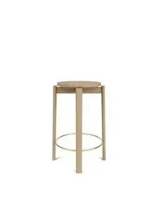 Audo Copenhagen - Passage Counter Stool, Natural Oak, Brass Ring