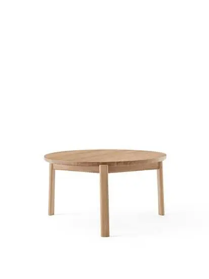 Audo Copenhagen - Passage Lounge Table, Ø70, Natural Oak - Egetræ