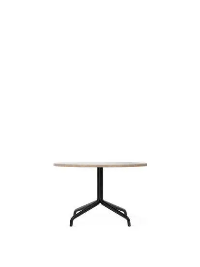 Audo Copenhagen - Harbour Column, Lounge Table,
Ø80 x H:50 cm, Black Steel Star Base, Kunis Breccia Stone Top
