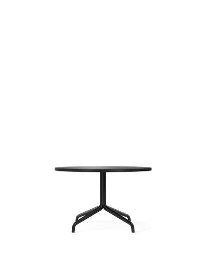 Audo Copenhagen - Harbour Column, Lounge Table, 
Ø80 x H:50 cm, Black Steel Star Base, Charcoal Linoleum Top