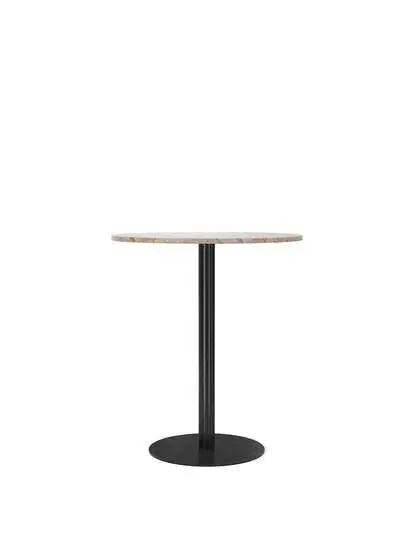 Audo Copenhagen - Harbour Column, Counter Table, 
Ø80 x H:93 cm, Black Steel Base, Kunis Breccia Stone Top