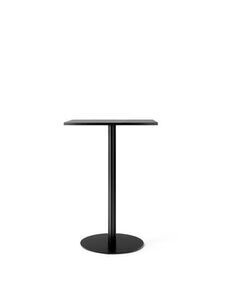 Audo Copenhagen - Harbour Column Counter Table, Ø80 x H:93 cm, Black Steel Base,  Charcoal Linoleum Top