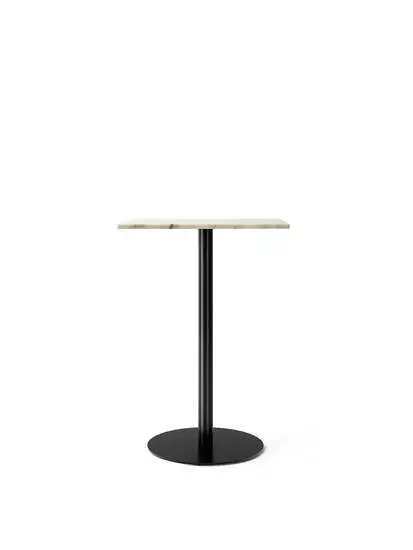 Audo Copenhagen - Harbour Column Counter Table,
Ø80 x H:93 cm cm, Black Steel Base, Estremoz Marble Off White Top