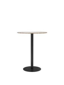 Audo Copenhagen - Harbour Column, Bar Table, Ø80 x H:103 cm, Black Steel Base, Kunis Breccia Stone Top