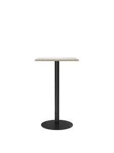 Audo Copenhagen - Harbour Column, Bar Table, 60 x 70 x H:103 cm, Black Steel Base, Kunis Breccia Stone Top