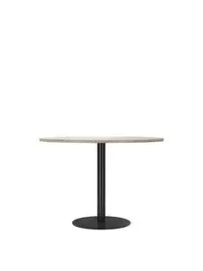 Audo Copenhagen - Harbour Column, Dining Table, 
Ø105 x H:73 cm, Black Steel Base, Kunis Breccia Stone Top