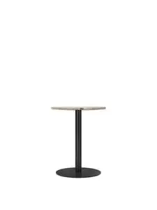 Audo Copenhagen - Harbour Column, Dining Table, 
Ø60 x H:73 cm, Black Steel Base, Kunis Breccia Stone Top