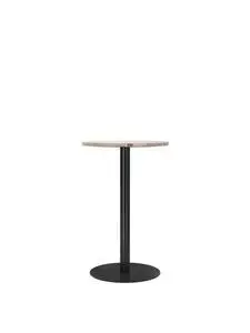 Audo Copenhagen - Harbour Column, Counter Table, Ø60 x H:93 cm, Black Steel Base, Kunis Breccia Stone Top