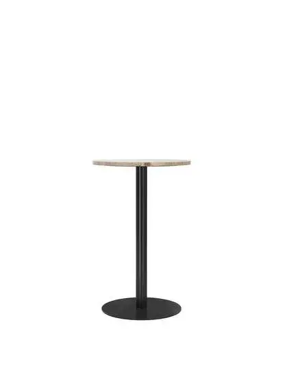 Audo Copenhagen - Harbour Column, Counter Table, 
Ø60 x H:93 cm, Black Steel Base, Kunis Breccia Stone Top