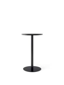 Audo Copenhagen - Harbour Column Counter Table, Ø60 x H:93 cm, Black Steel Base, Black Painted Oak Veneer Top